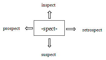 以-spect-表示“看”为词根的词汇